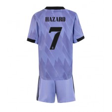 Real Madrid Eden Hazard #7 Bortedraktsett Barn 2022-23 Kortermet (+ korte bukser)